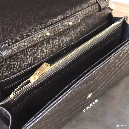 CHAIN MATELASSÉ CASSANDRE YSL WALLET 0717